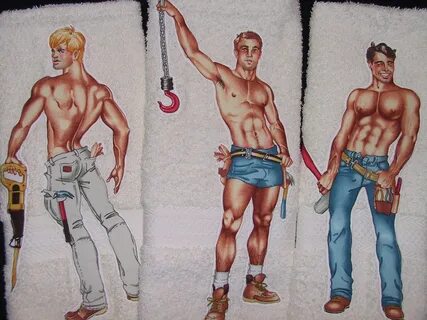 Pin Up Men Hand Towels by kathysteig on Etsy, $15.00 Tatuaże Pin Up, Wytatu...