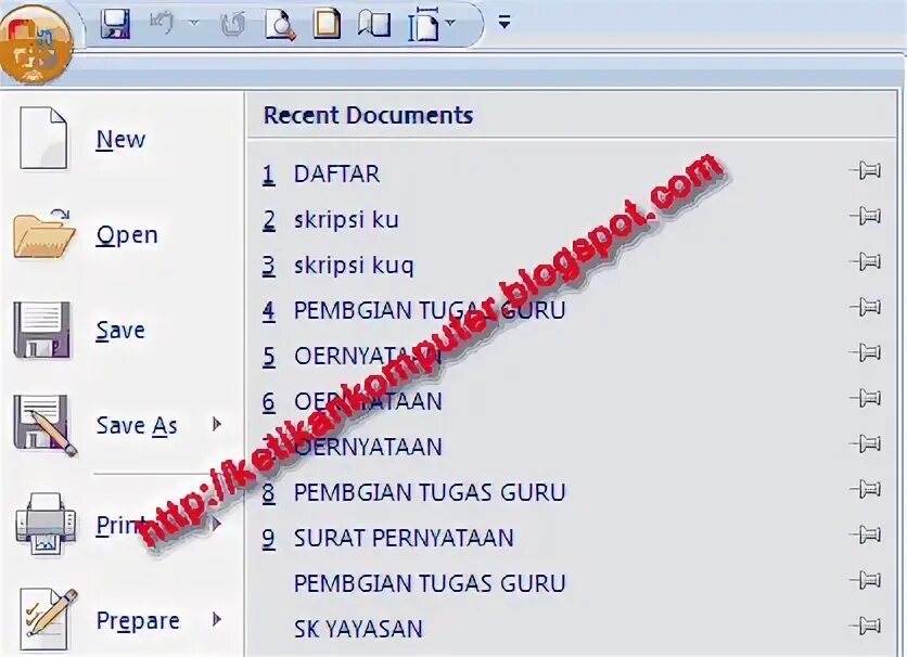 Document recent. Document recent