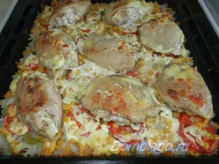 Бедра с рисом в духовке