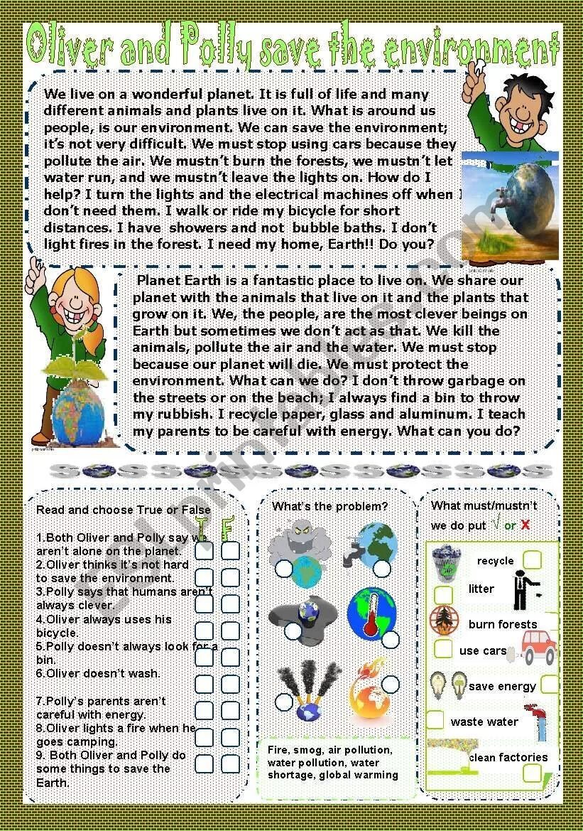 Воркшит the environment for Kids. Save the environment Worksheets. Environment problems Worksheets. Environment exercises Worksheets. Reading about ecology