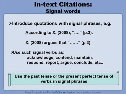 Signal phrase