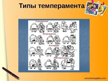 Типы личности меланхолик и т д
