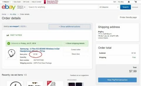 Order details