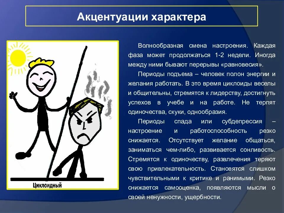 Тему характер. Акцентуация личности. Акцентуации характера личности. Лабильный Тип акцентуации. Особенности акцентуации характера.