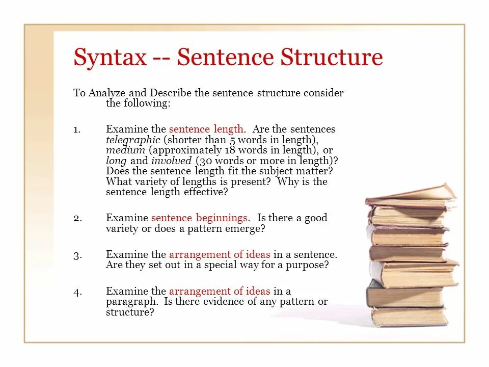 Syntactic analysis