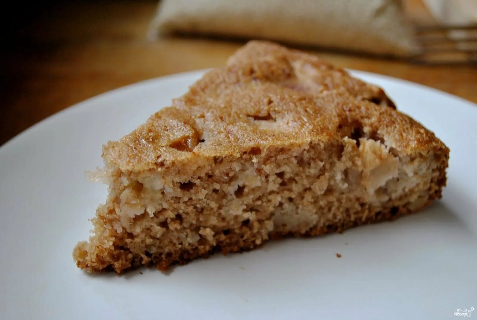 Овсяная шарлотка с яблоками