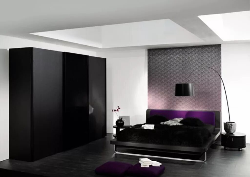 Мебель черно матовая. Черно белая спальня. Черная спальня. Современный спальный гарнитур. Спальный гарнитур черного цвета.