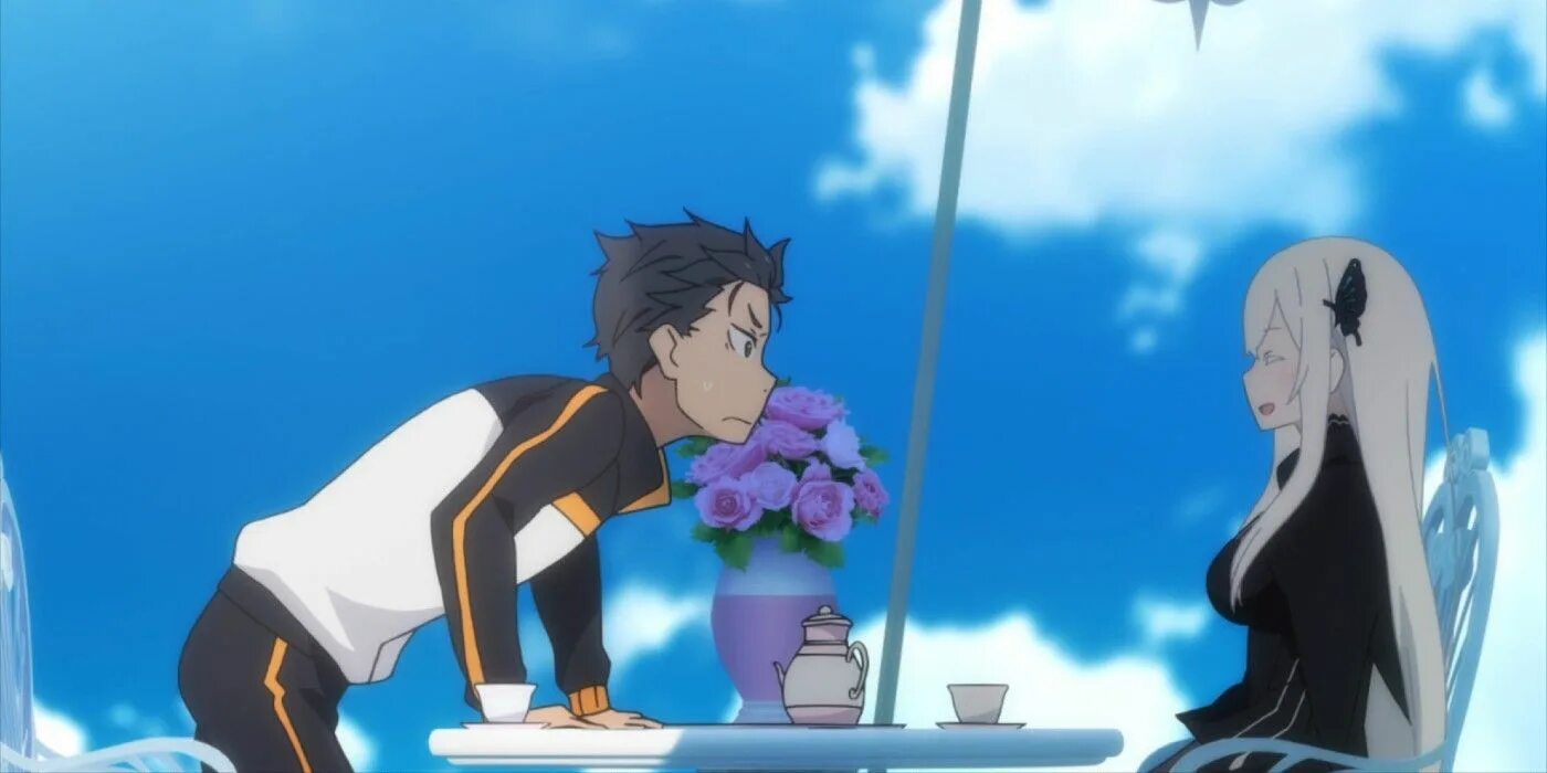 Re zero 2 жизнь. Ре зеро субару и ехидна. ехидна re zero. ре зеро 2 ехидна и субару.