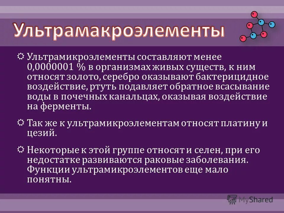 Микро ультрамикроэлементы