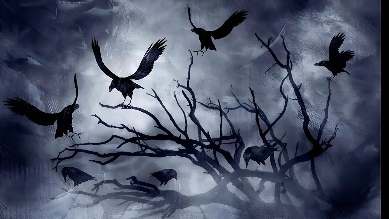 Кружатся черные вороны песня. Мрачные птицы. Стая Воронов. Готическая птица. Мистические вороны.