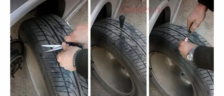 Как заклеить безкамерку жгутом. Жгут для колеса автомобиля. колеса безкамерка. заклейка колеса жгутом. саморез в колесе.
