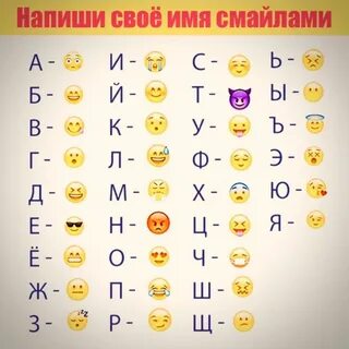 Первая буква смайлика