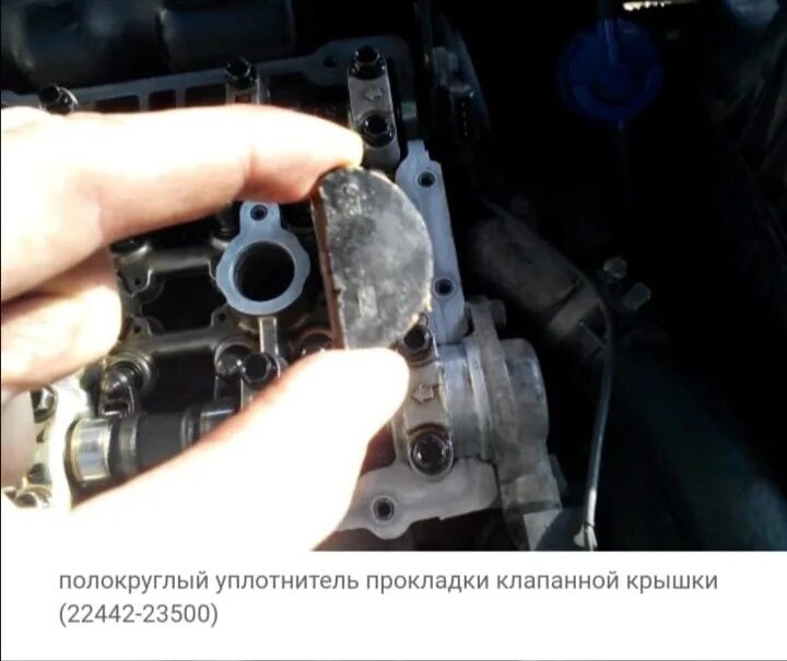 Хендай акцент замена прокладки. Hyundai/Kia 22442-23500. 22442-23500 Акцент. 22442-23500 Уплотнитель прокладки клапанной крышки. Заглушка крышки клапанов круглая Hyundai Getz 2005.