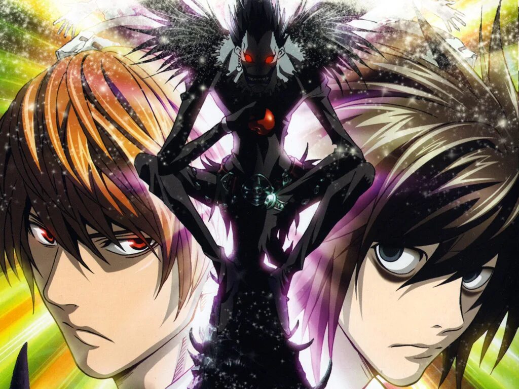 Death Note. Рюк тетрадь смерти. Ягами Лайт и рюк.