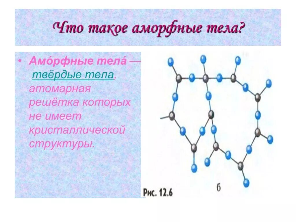 Аморфным телом является