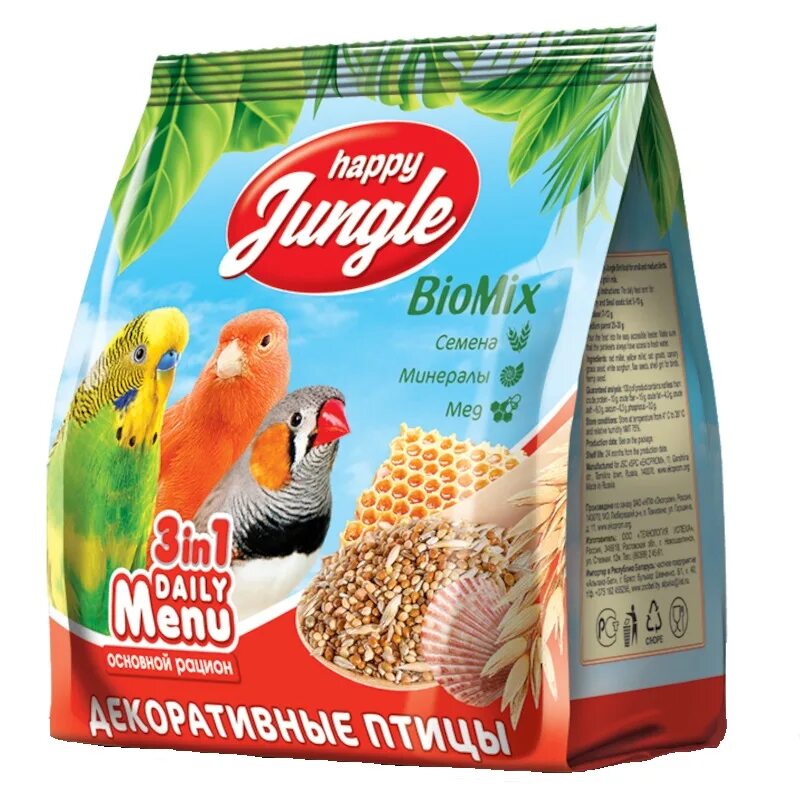 Корм для попугаев jungle. Хэппи джангл корм для птиц. корм для попугаев хэппи джангл. happy jungle корм для попугаев. happy jungle корм для грызунов универсал 350г.