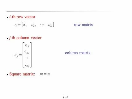 Row vector
