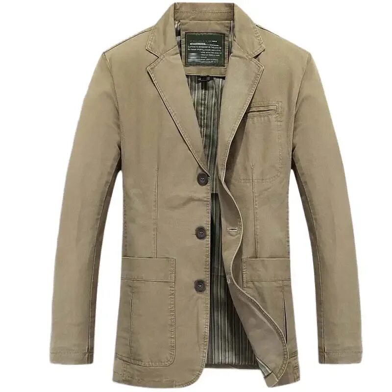 new nice spring men coats jacket male blazer neck men casual jacket long single 