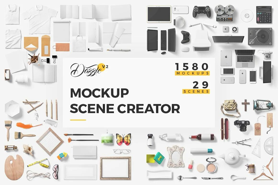 Scene creator. Scene creator mockup. scene creator kitchen. toys scene creator mockup.