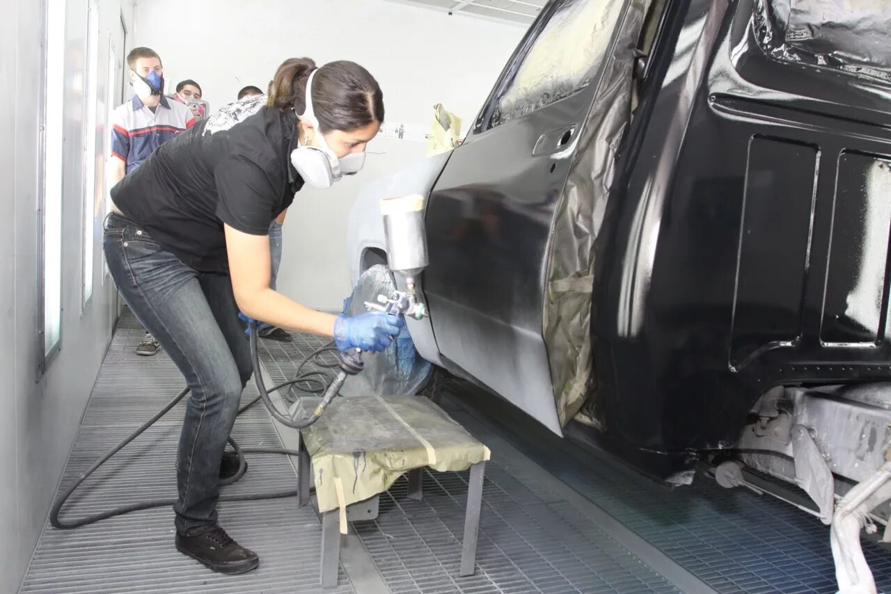 Auto base. Water based paint car. truck repair. truck painting spray. paint repair team.