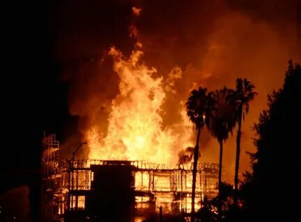 The fire destroyed the building