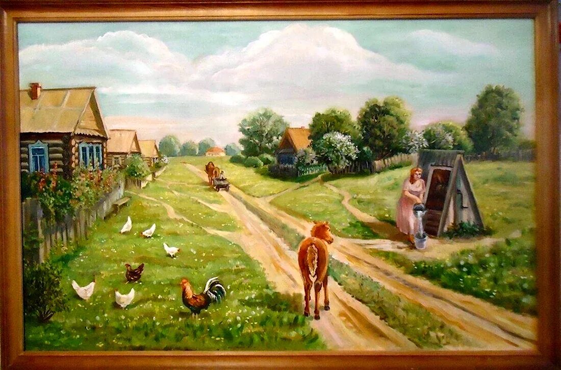Небольшое стихотворение изображающее сельскую жизнь 6