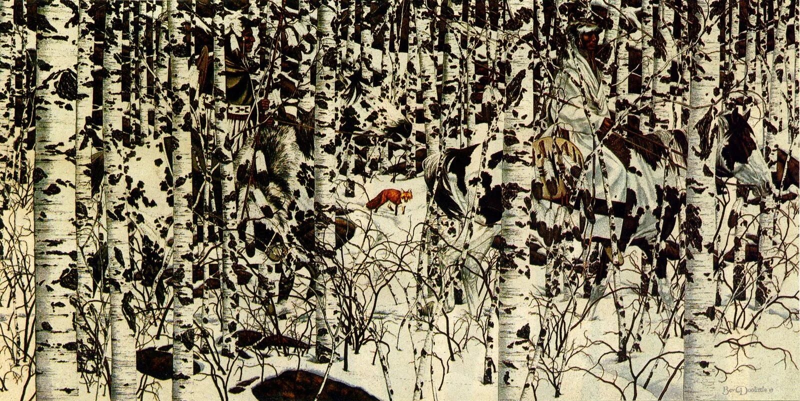 Найдите замаскированную. Художник Bev Doolittle. Картины Бев Дулиттл. Картины Бев Дулиттл лошади. Бев Дулиттл лес с глазами.