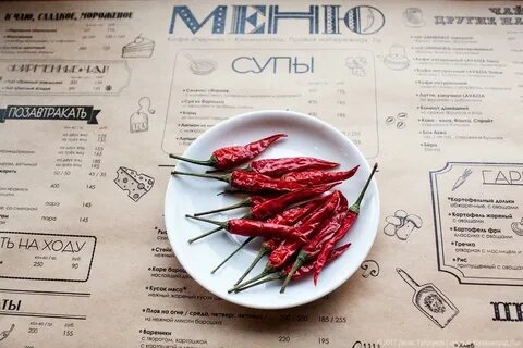 Кафе место меню