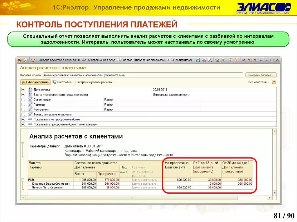 Расчеты с клиентами