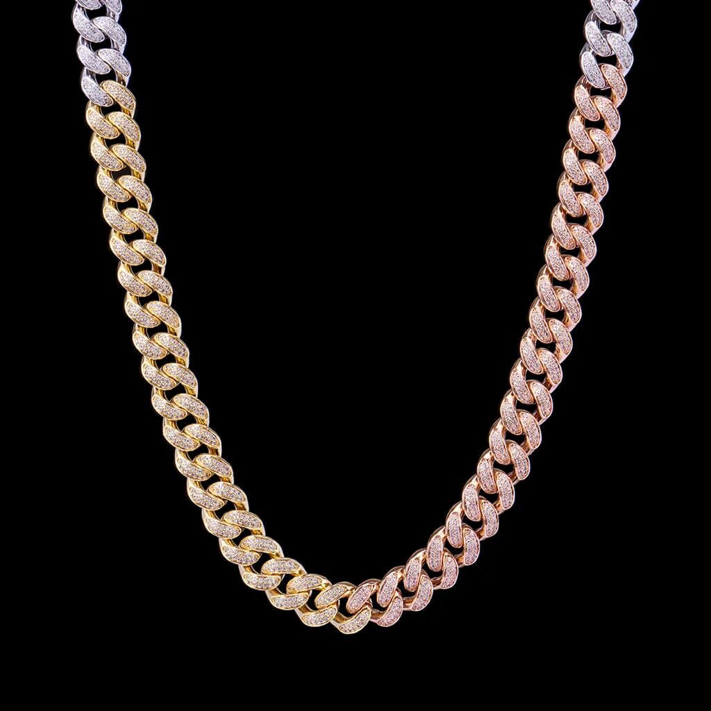 Cuban link цепь с бриллиантами. Золотая цепь Cuban link. Цепь Diamond Cuban Chain. Aporro Iced out Cuban Chain (Кубинская цепь).