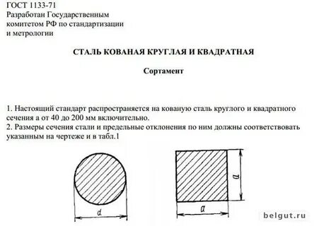 Сечение стали