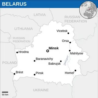 Минск на карте беларуси