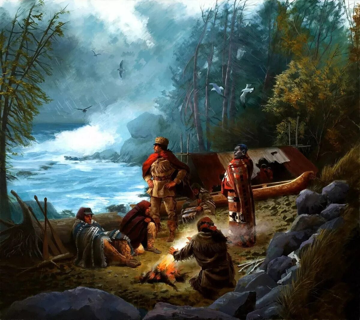 Экспедиция кларка. Lewis and Clark Expedition индейцы. Льюис и Кларк. Экспедиция Льюиса и Кларка. Охотники у костра.