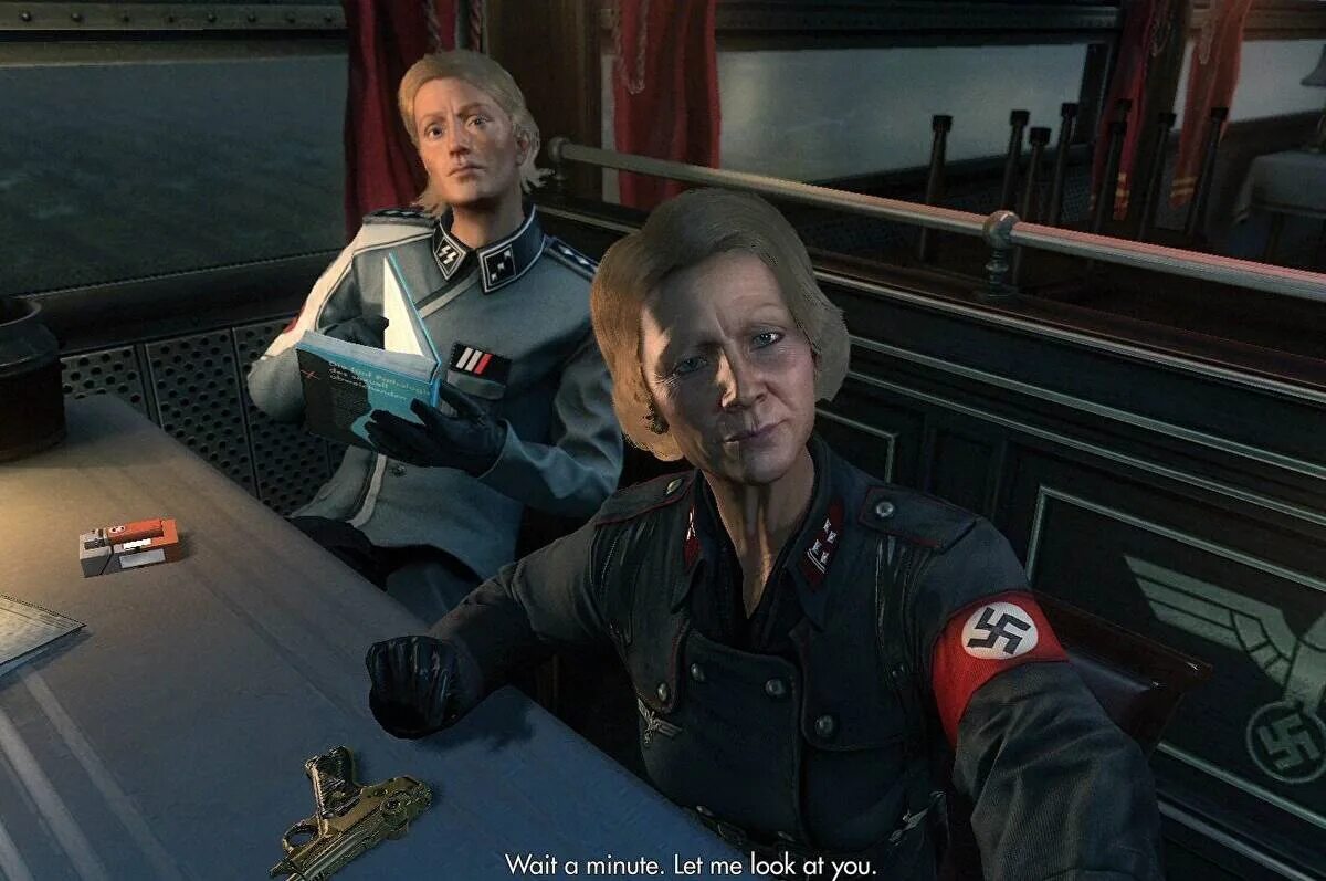 Wolfenstein the new order на русском. Вольфенштайн 2 Нью Колоссус офицеры. Wolfenstein the New order офицеры. Wolfenstein the New order Xbox 360. Wolfenstein the New order немка.