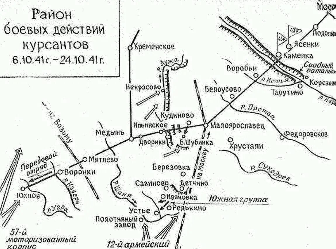 Подвиг Подольских курсантов 1941. Рубеж обороны Подольских курсантов на карте. Схема обороны Подольских курсантов. Оборона Подольских курсантов на карте.