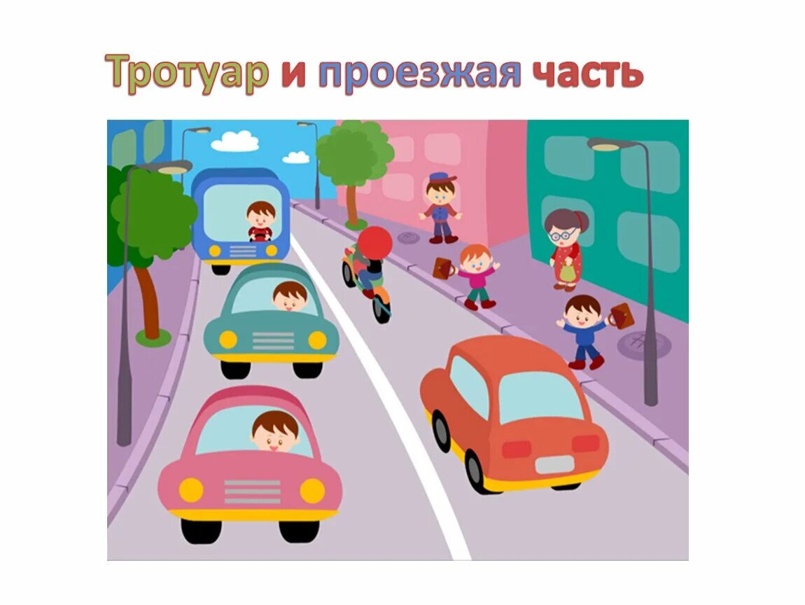 Тротуар рисунок. Проезжая часть пдд для детей. движение детей по тротуару. тротуар для дошкольников. тротуар и проезжая часть.