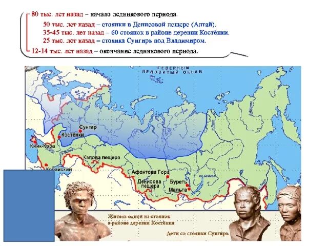 Древнейшая стоянка на территории современной россии