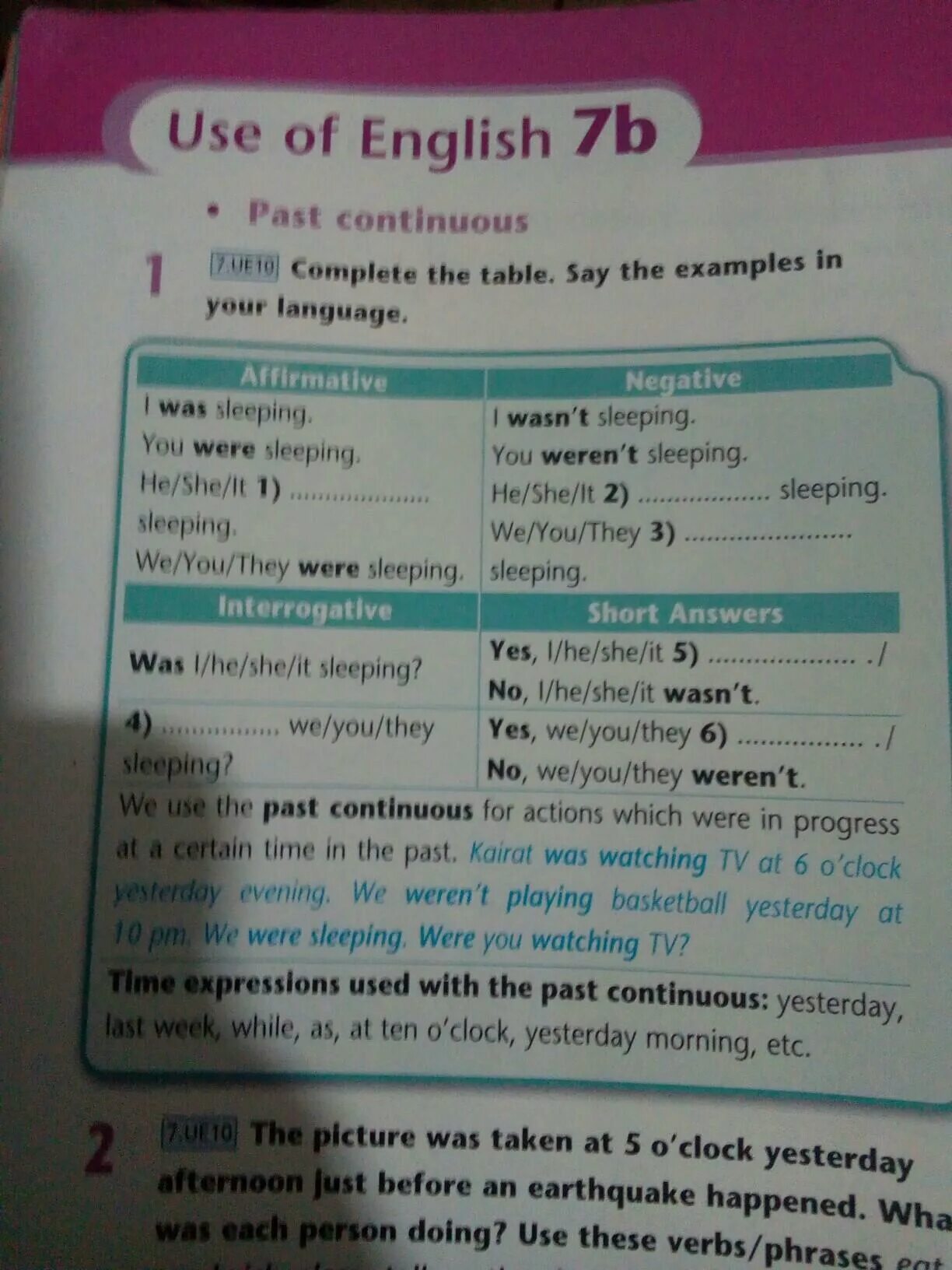 5 read and complete the dialogue. Read and complete the Table. Read the text and complete the Table. Read the Table and the examples. 1.3.1 Complete the Table.