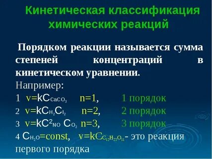 Кинетическое уравнение химической реакции