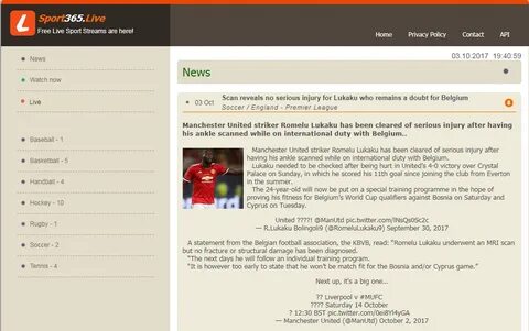 Watch sports live stream
