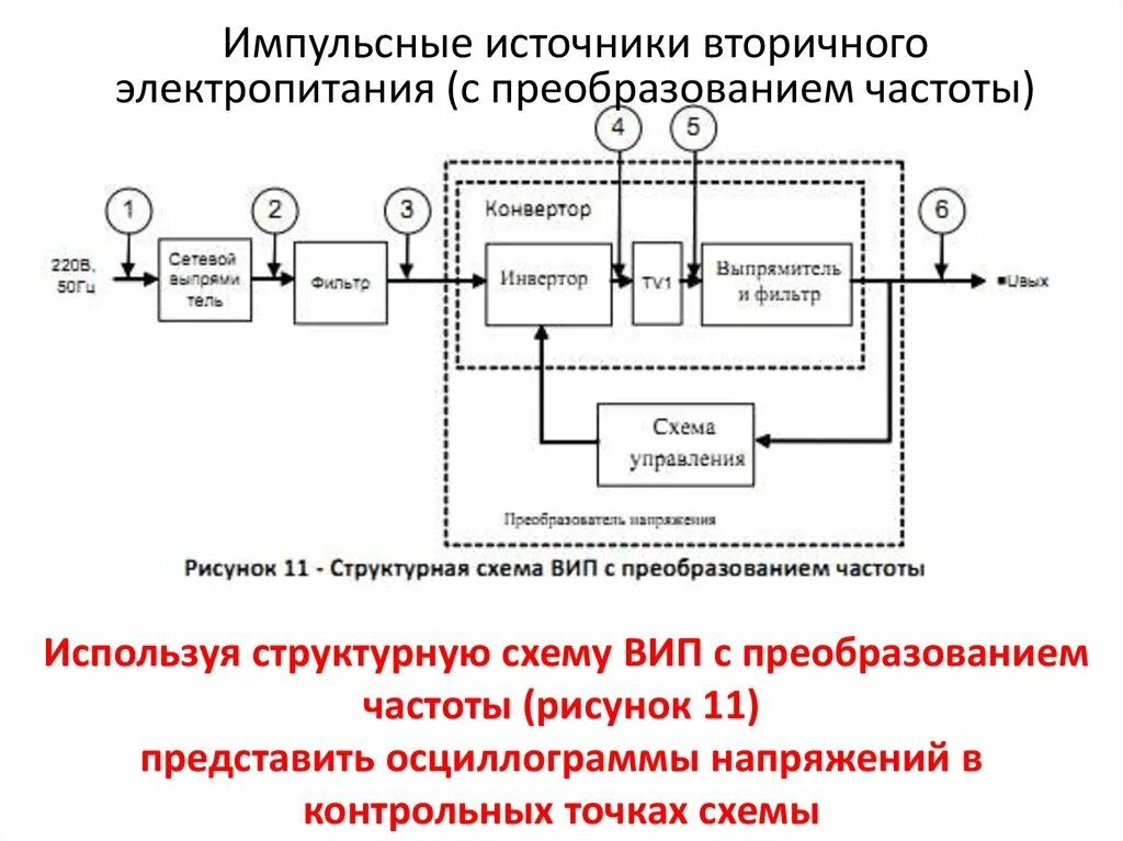 Схемы вторичных источников питания Выбор источников питания