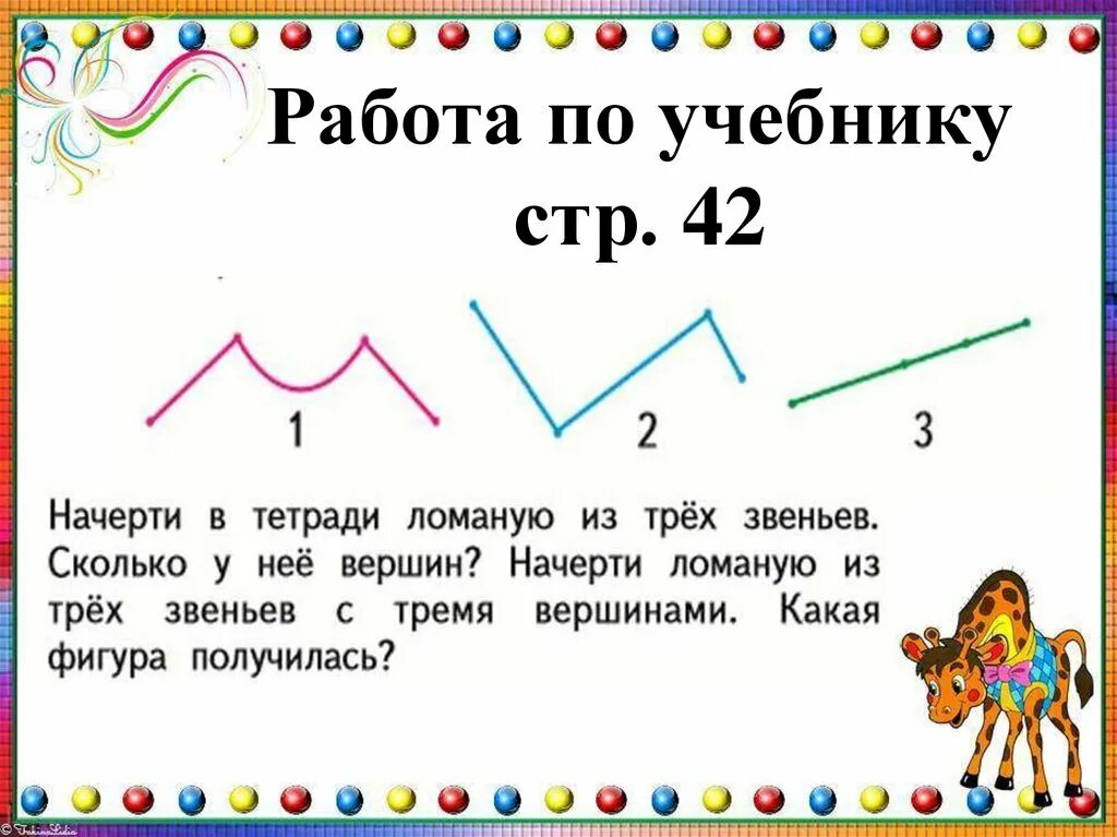 Три ломаных линий. Ломаная линия из 3 звеньев с 3 вершинами 1 класс. Ломаная из трех звеньев 2 класс. Звенья ломаной что это 1 класс. Вершины ломаной линии.