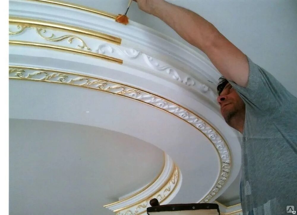 Монтаж гипсовой лепнины