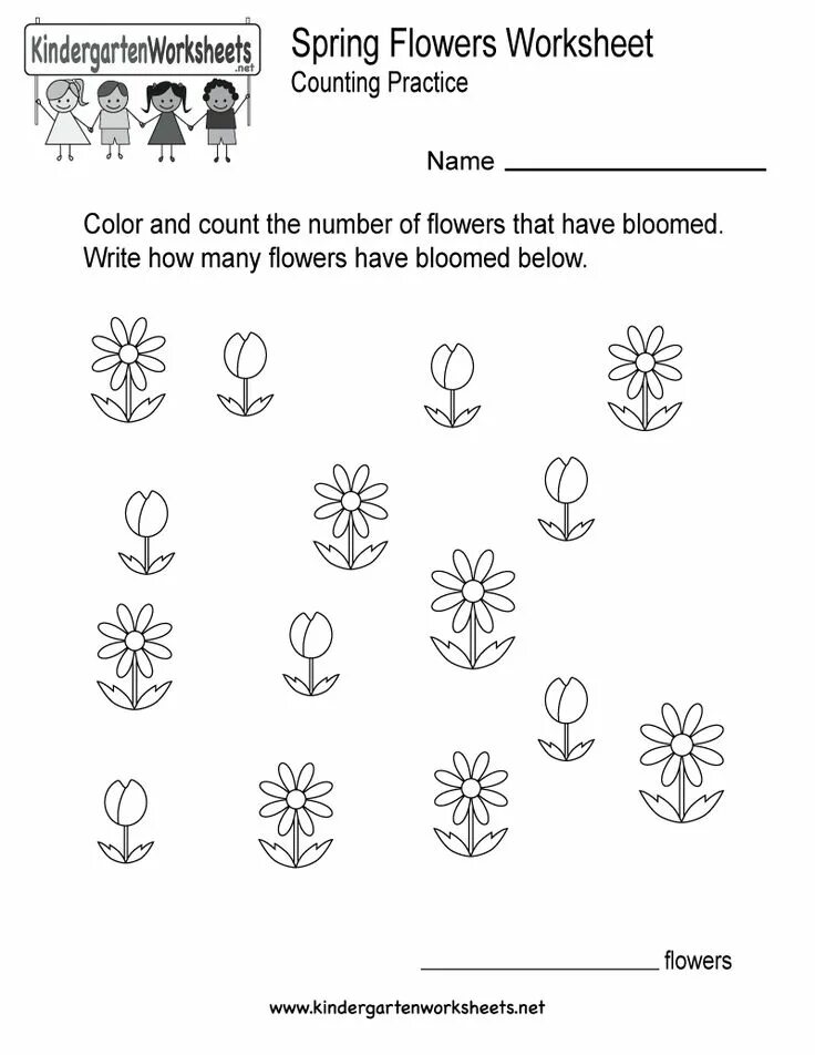 Spring worksheets for kids