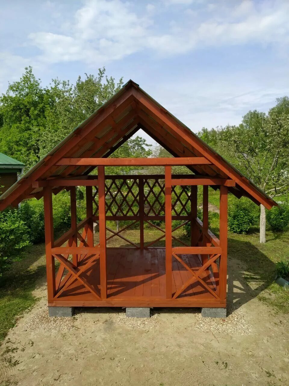 12' Pavilion Privacy Wall Outdoor pergola, Pergola patio, Gazebo