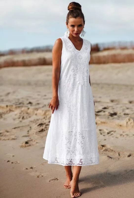 Индиано сарафан 635 f-1c. Белый летний сарафан. Платье из хлопка. Сарафан из шитья. Платья летние недорого хлопок