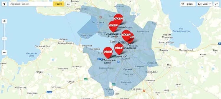 Карта доставок спб. Зоны доставки. Зона доставки Санкт Петербург. Зоны доставки СПБ. Окей на карте Санкт-Петербурга.