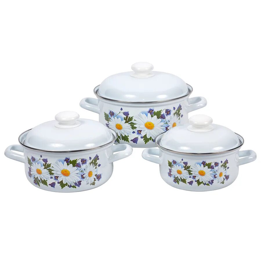 Узбекская посуда кастрюля. Набор №129-4 "сочная клубника"(2л,3л,4,5л) (1) с-129ап2/4. Набор №124-4 "ромашковое поле"(1,5л,2л,3л) (1) с-124ап2/4. 7л, 1. 129/4ап2 набор итальянская кухня.