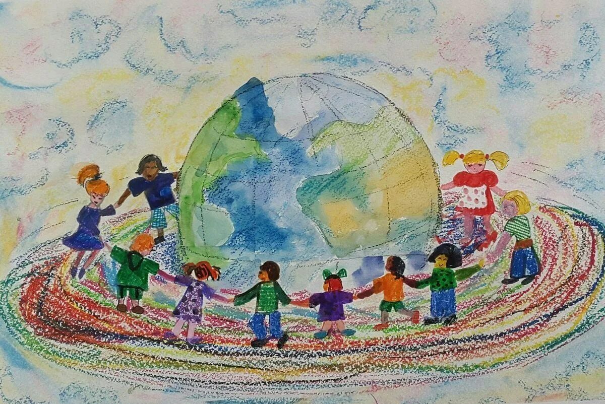 Рисунок дети рисуют мир. Хоровод дружбы. Хоровод дружбы народов в детском саду. Планета рисунок для детей.