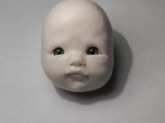 Лепим голову ребенка. Лепка лица младенца из полимерной глины. Голова куклы младенца. Лицо младенца из полимерной глины. Голова пупса